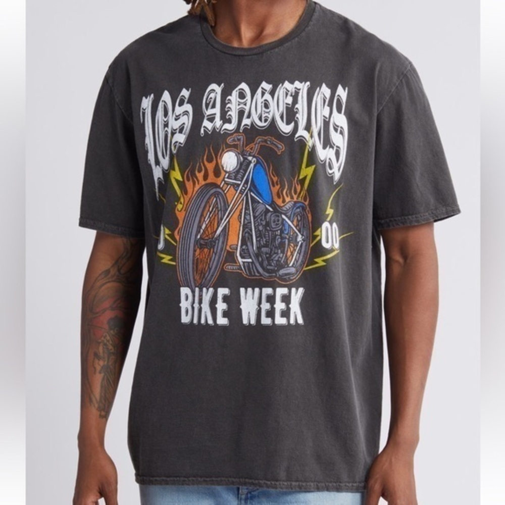 Philcos Los Angeles Streetwear Urban Bike Week Graphic Faded T-Shirt::NWT::LA::